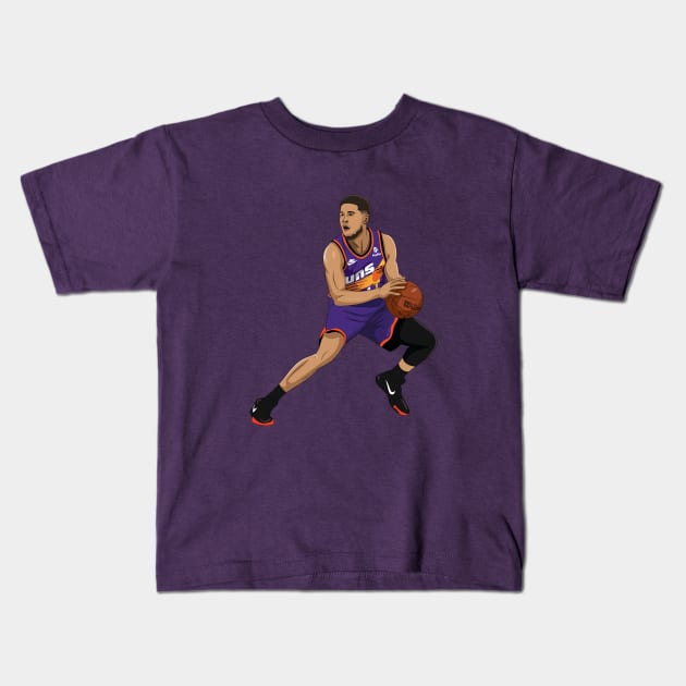 Devin Booker Kids T-Shirt by xavierjfong